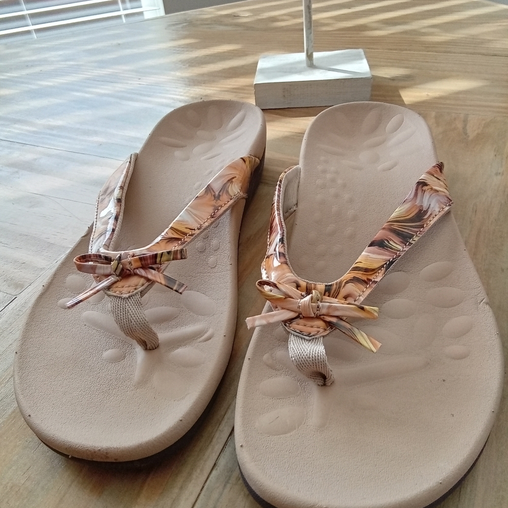Megnya Tropical  Swirl Orthotic Sandals  Size 6